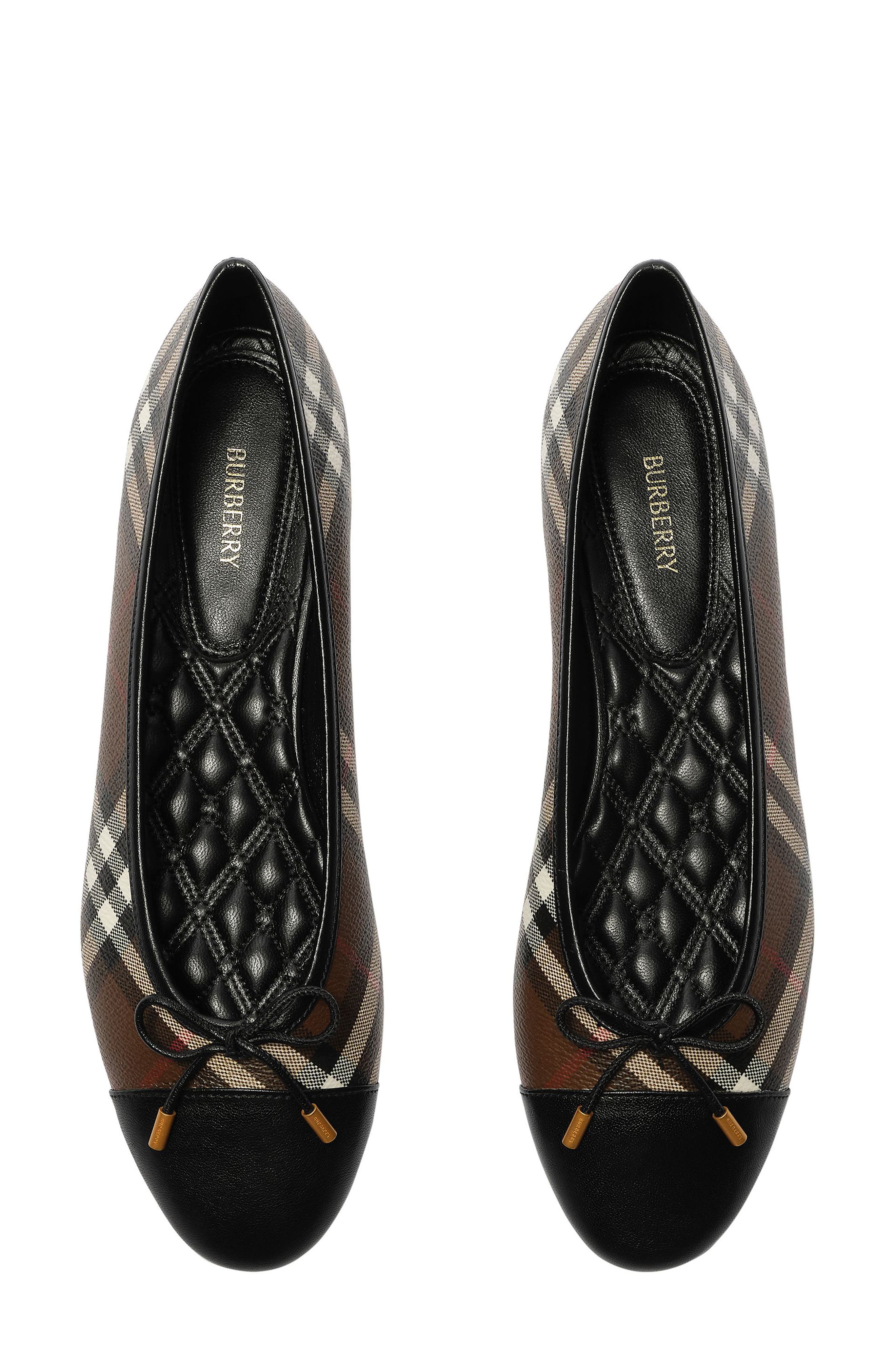 Highgate Ballerina Check Flat, Alternate, color, TOBACCO BROWN IP CHK