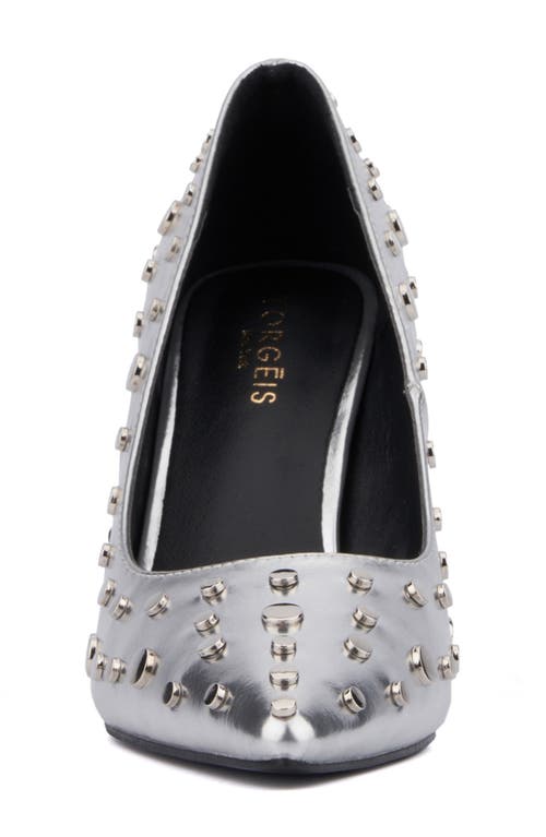 Torgeis Zoelle Studded Pump In Silver