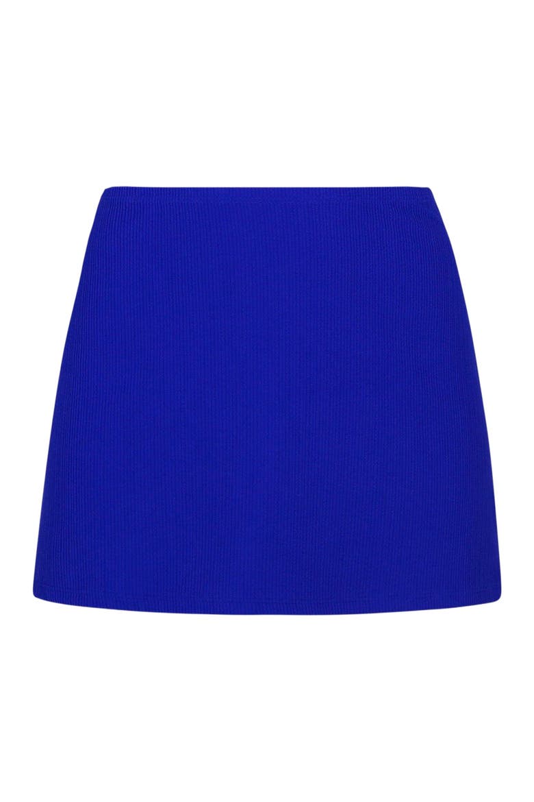 Cove Cover-up Mini Skirt, Alternate, color, Vivid Blue Rib