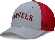 Nike Men's Nike Gray/Red California Angels Rise Swoosh Performance Flex Hat