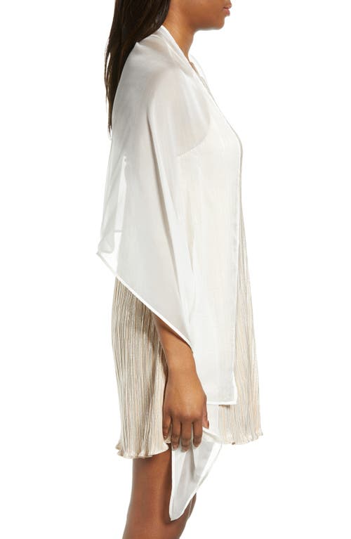 Nordstrom Silk Chiffon Wrap In White