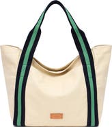New Amsterdam Leatherworks Liliana Cotton Canvas Large Tote Bag