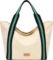 New Amsterdam Leatherworks Liliana Cotton Canvas Large Tote Bag