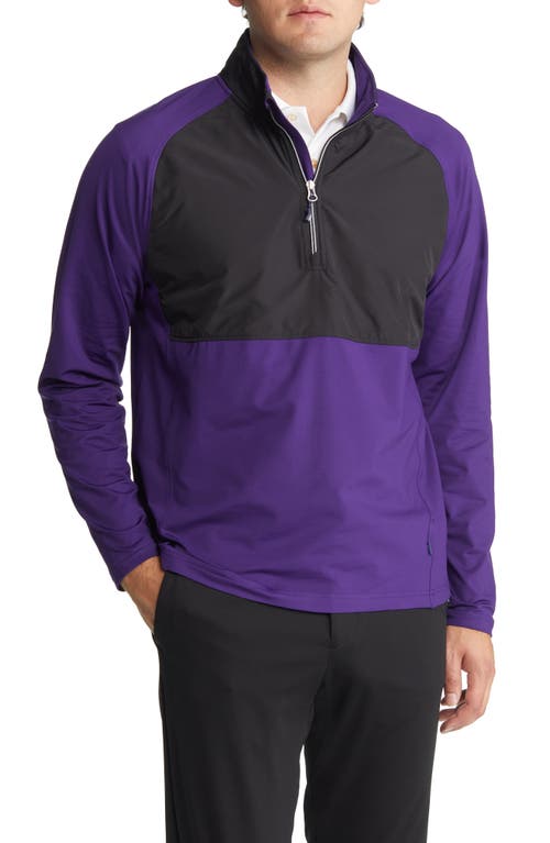 Cutter & Buck Adapt Hybrid Quarter Zip Pullover in College Purple/Black  product