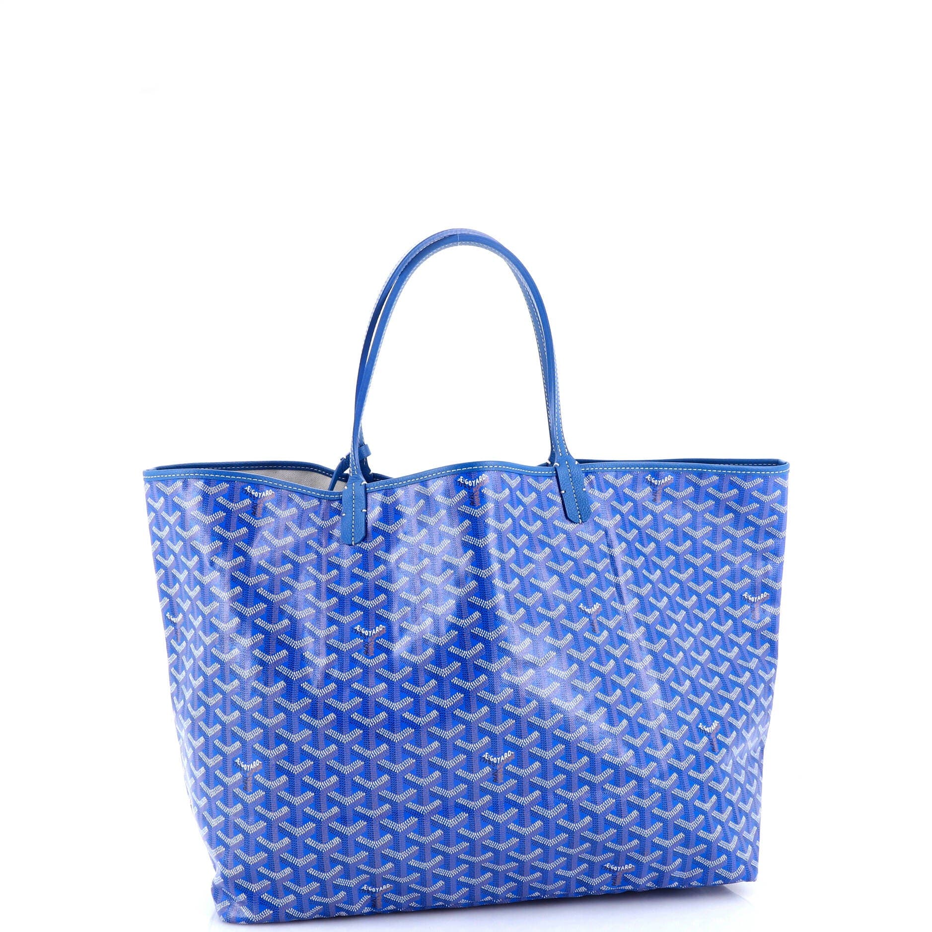 Pre-Owned Goyard Saint Louis Tote Coated Canvas GM, Alternate, color, Blue
