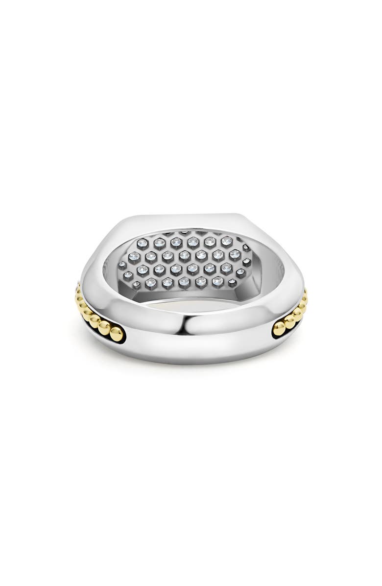 LAGOS Anthem Pavé Diamond Signet Ring, Alternate, color, Silver