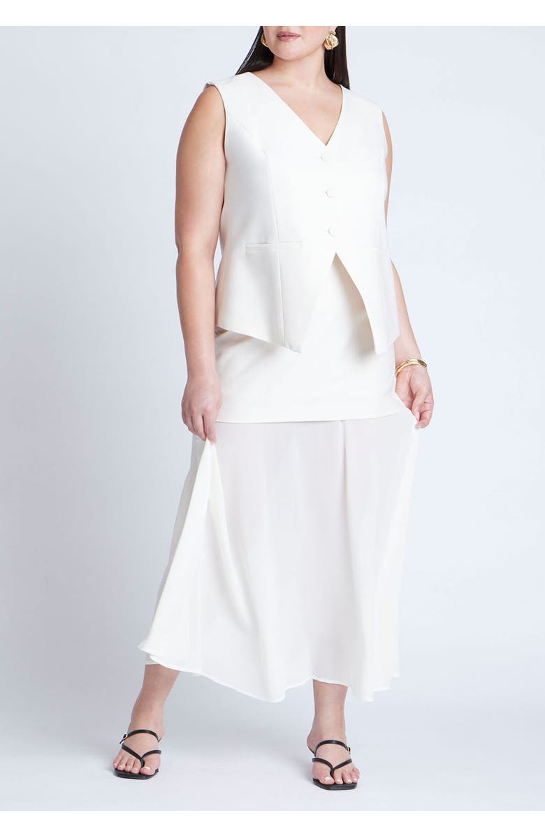 ELOQUII Split Hem Suiting Vest, Alternate, color, 