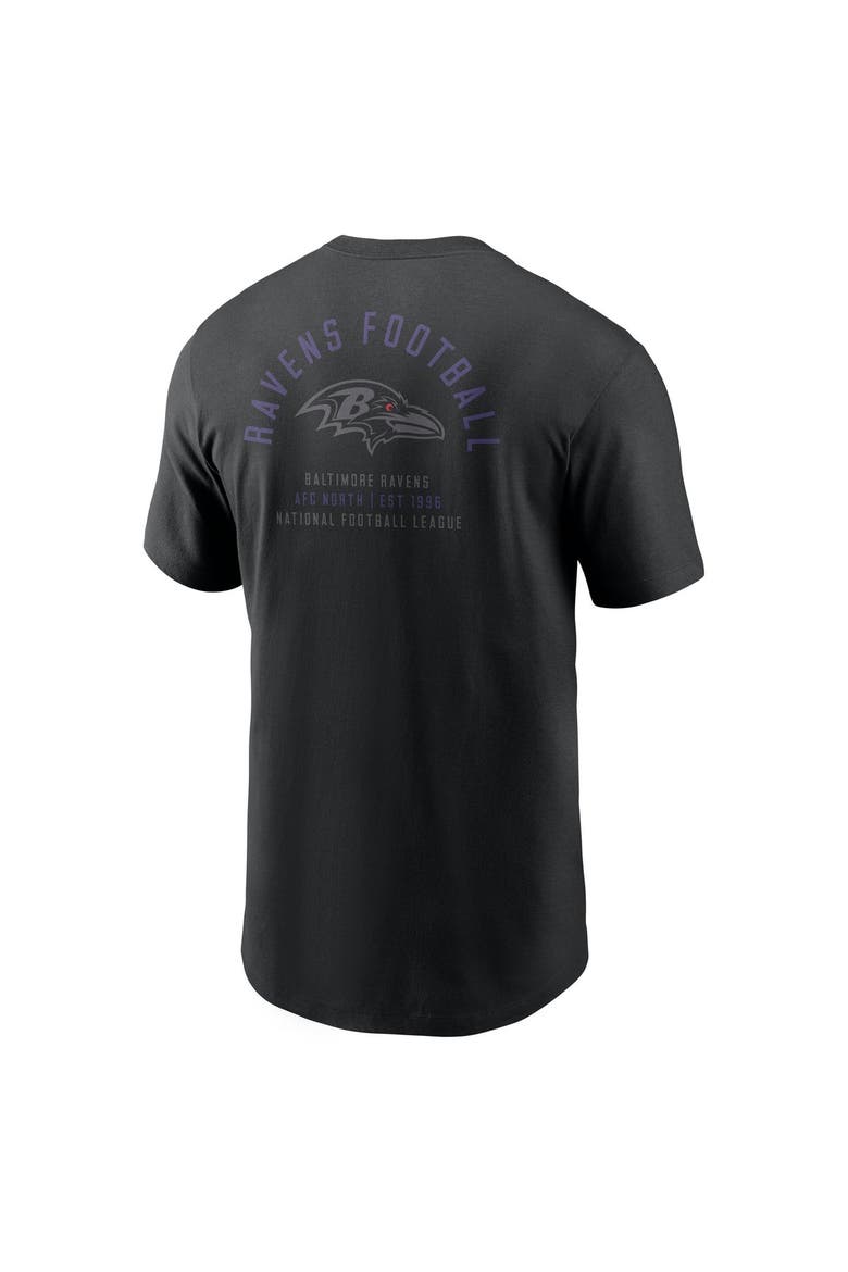 Men's Nike Black Baltimore Ravens Split Logo T-Shirt, Alternate, color, Black