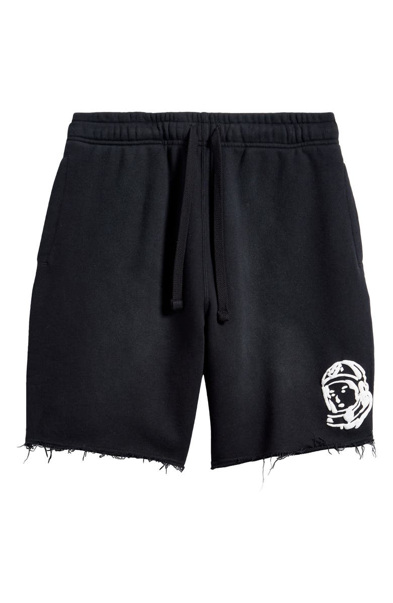 Billionaire Boys Club Helmet Logo Distressed Sweat Shorts, Alternate, color, Black