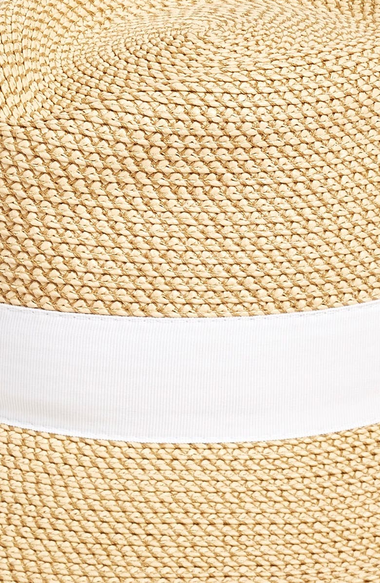Eric Javits Classic Squishee<sup>®</sup> Straw Packable Fedora Sun Hat, Alternate, color, Peanut/ White