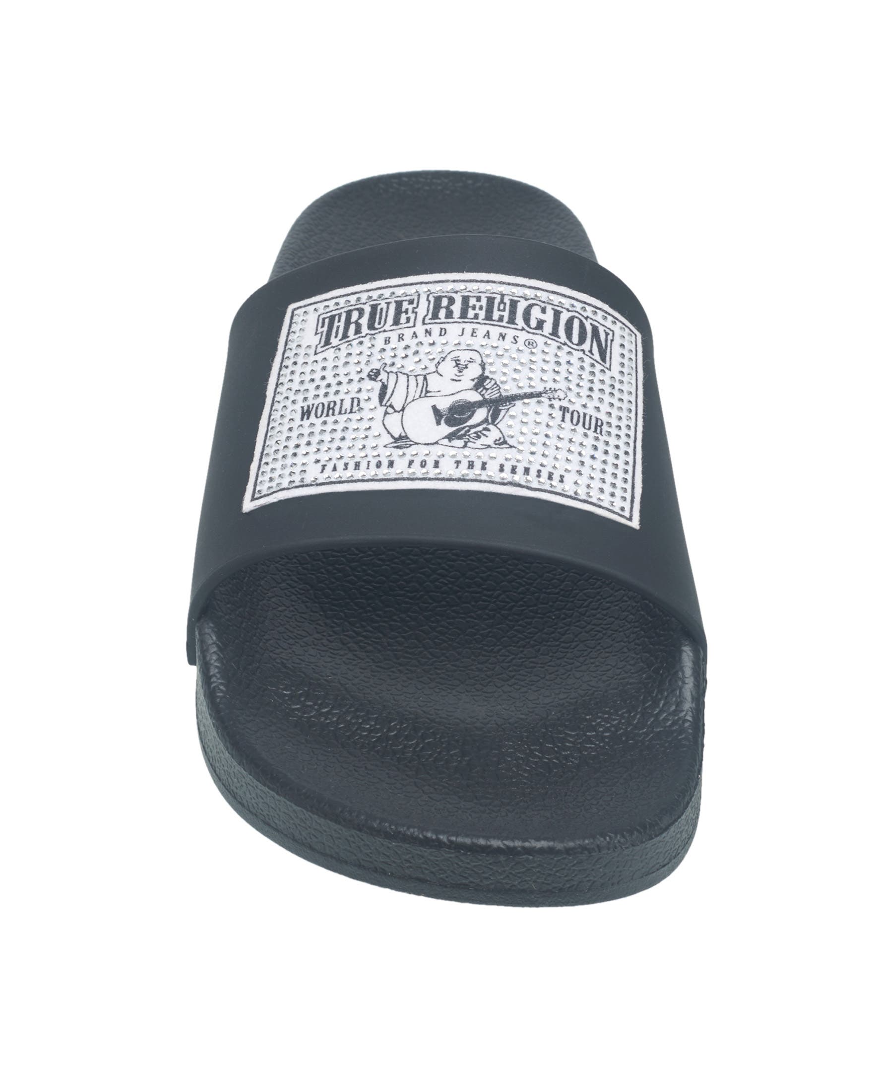 True Religion Kendra Pool Slide, Alternate, color, Black