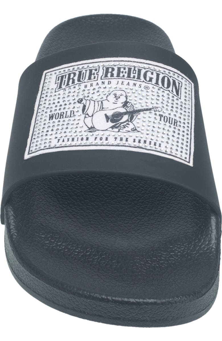 True Religion Kendra Pool Slide, Alternate, color, Black