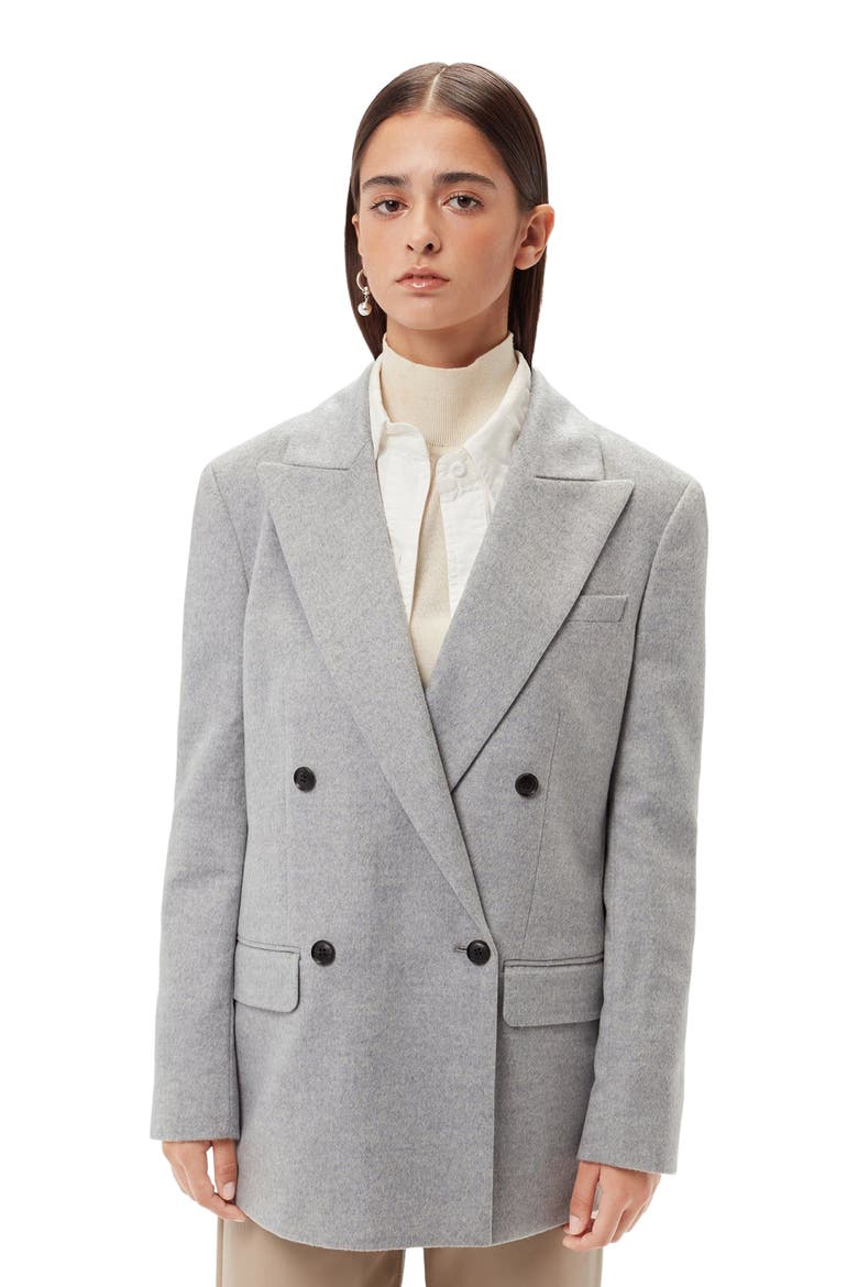 Double-Breasted Cashmere Blazer, Alternate, color, vapor blue
