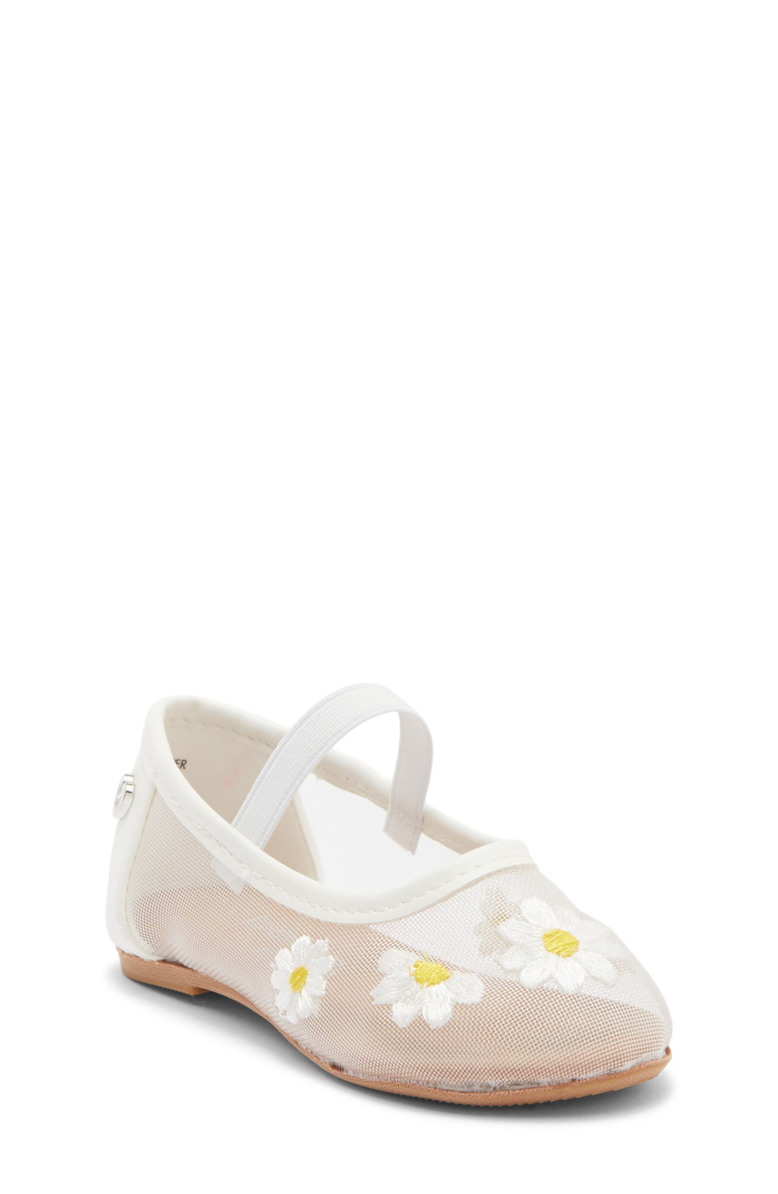 bebe Kids' Embroidered Mesh Flat