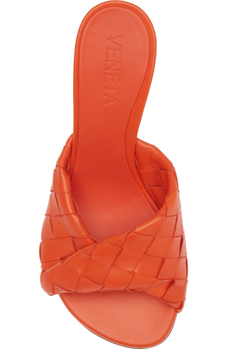 Bottega Veneta Blink Intrecciato Lambskin Leather Sandal, Alternate, color, New Orange