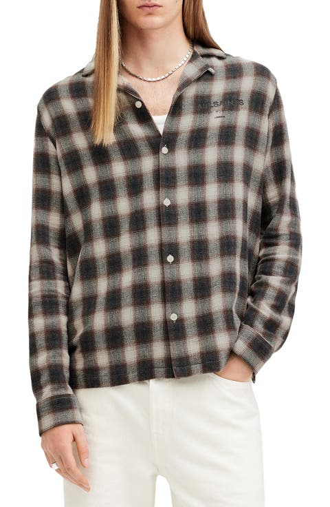 Underground Check Long Sleeve Camp Shirt