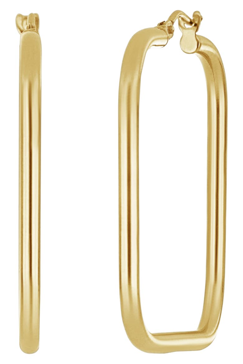 14K Gold Square Hoop Earrings, Main, color, 14K YELLOW GOLD