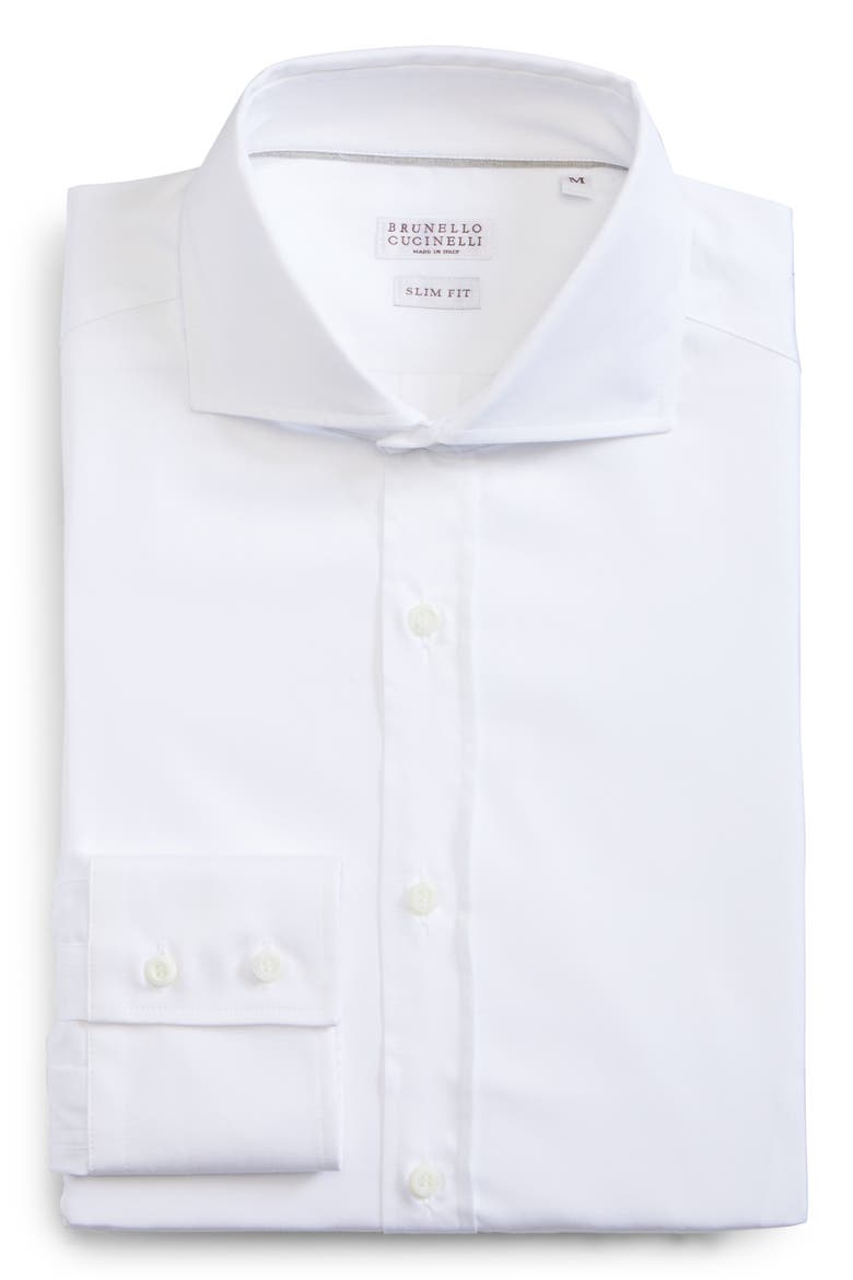 Slim Fit Button-Up Shirt, Alternate, color, WHITE