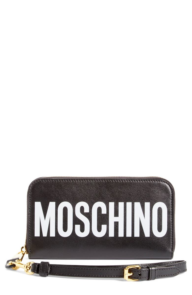 Moschino Logo Wallet, Main, color,