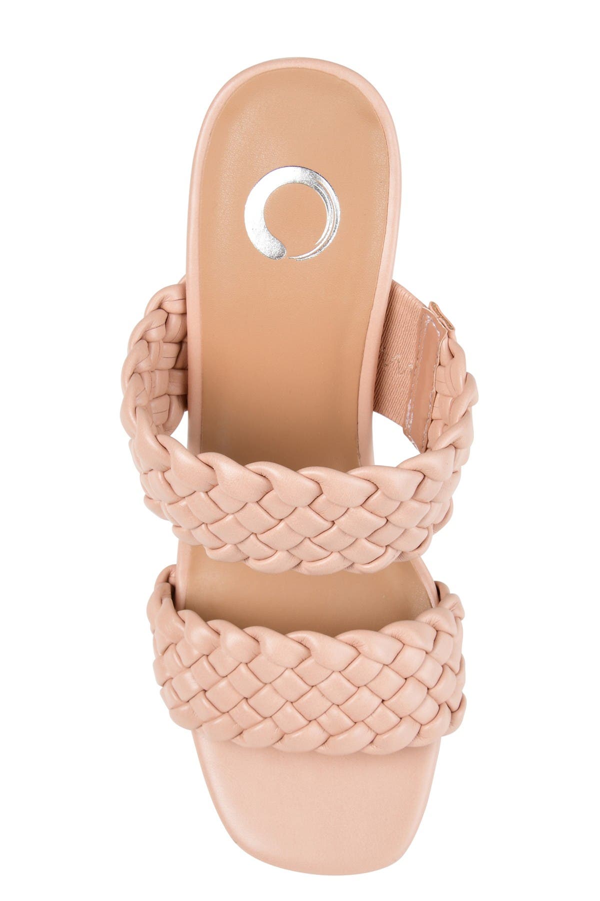 Melissa Woven Strap Block Heel Slide Sandal, Alternate, color, BLUSH