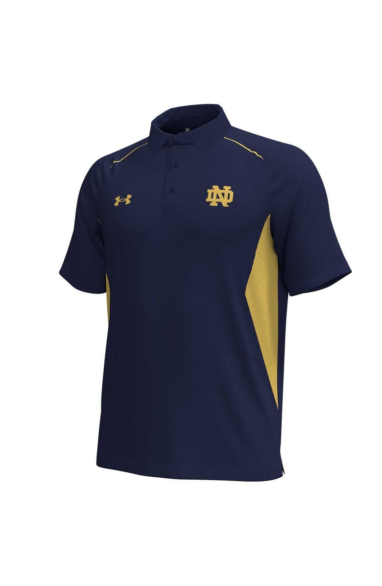 Under Armour Men's Under Armour  Navy Notre Dame Fighting Irish Title Performance Polo, Alternate, color, 