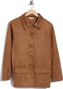 MAX STUDIO Faux Suede Barn Jacket