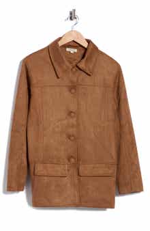 Faux Suede Barn Jacket
