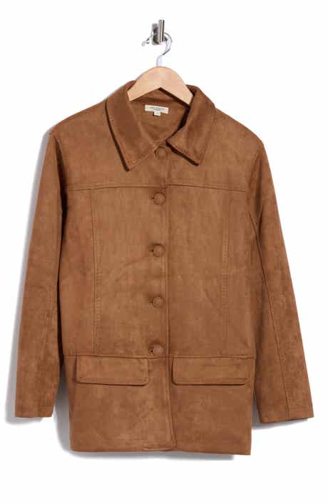 Faux Suede Barn Jacket