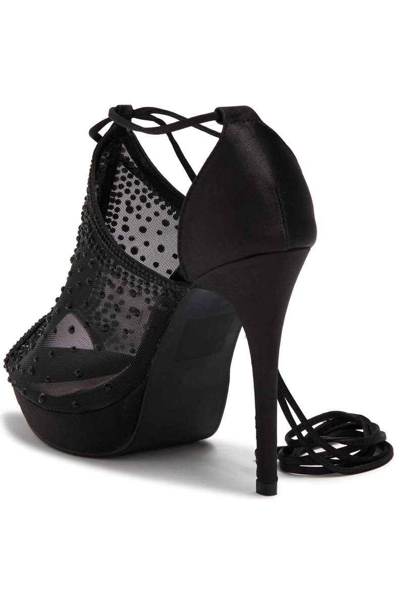 LADY COUTURE Embellished Mesh Ankle Wrap Pump, Alternate, color,