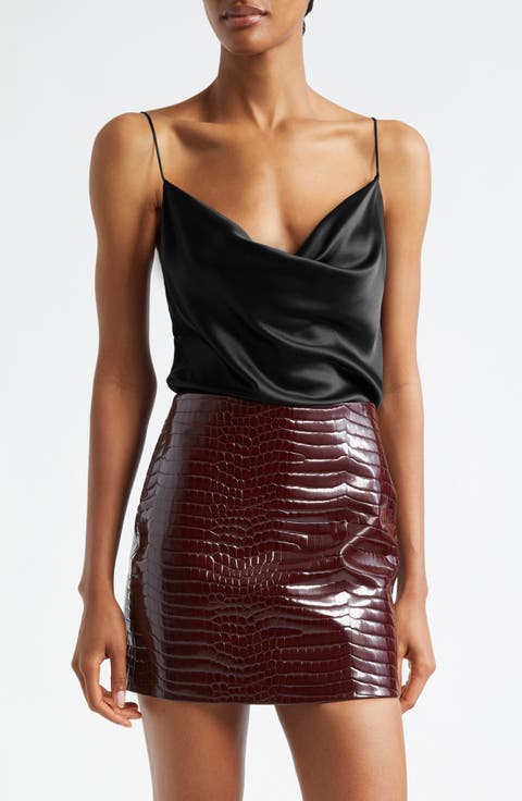 Calista Cowl Neck Silk Camisole