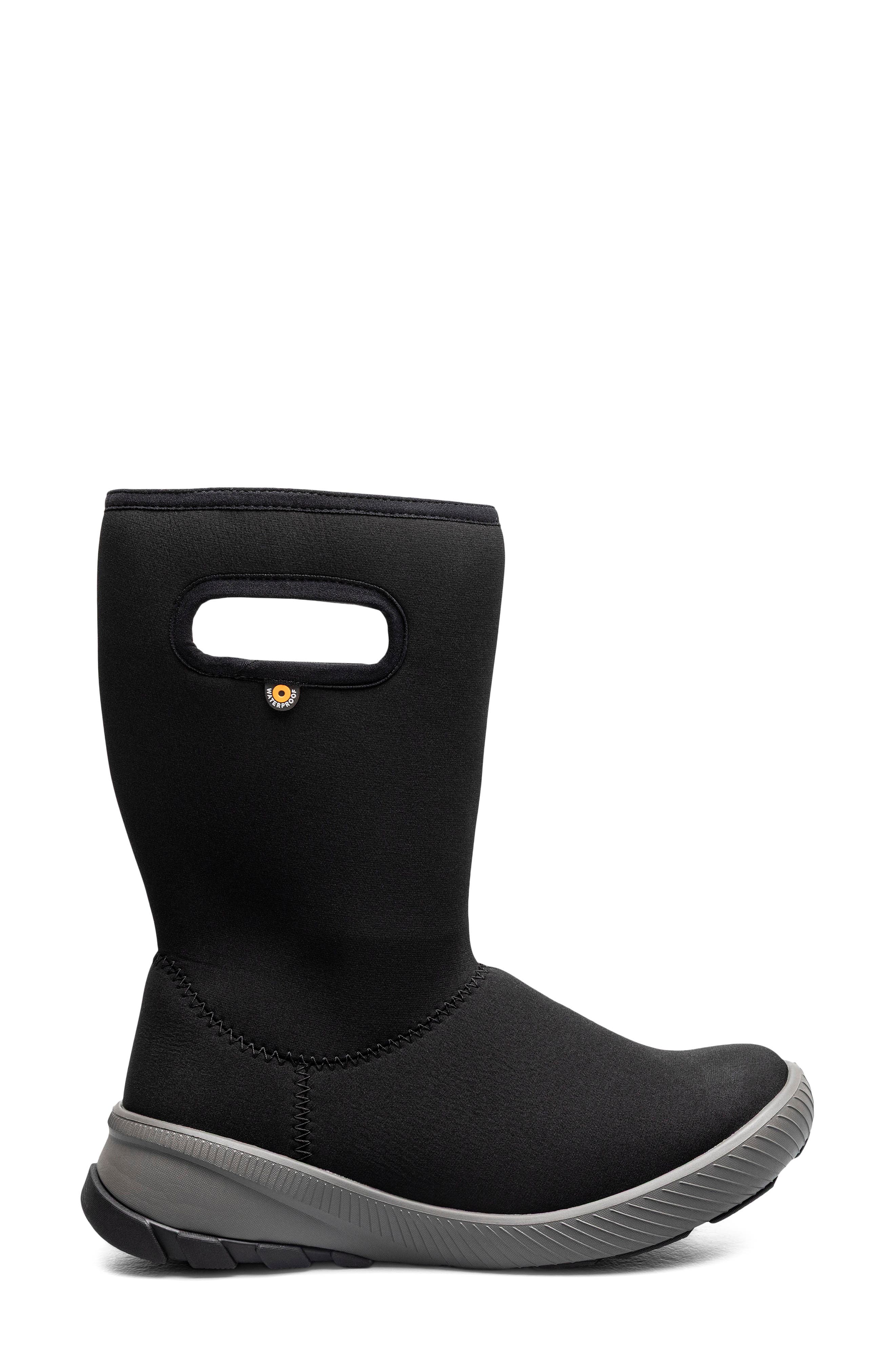Coral Tall Waterproof Boot, Alternate, color, BLACK/ GRAY