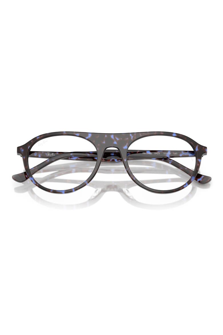 51mm Square Optical Glasses, Alternate, color, BLUE HAVANA