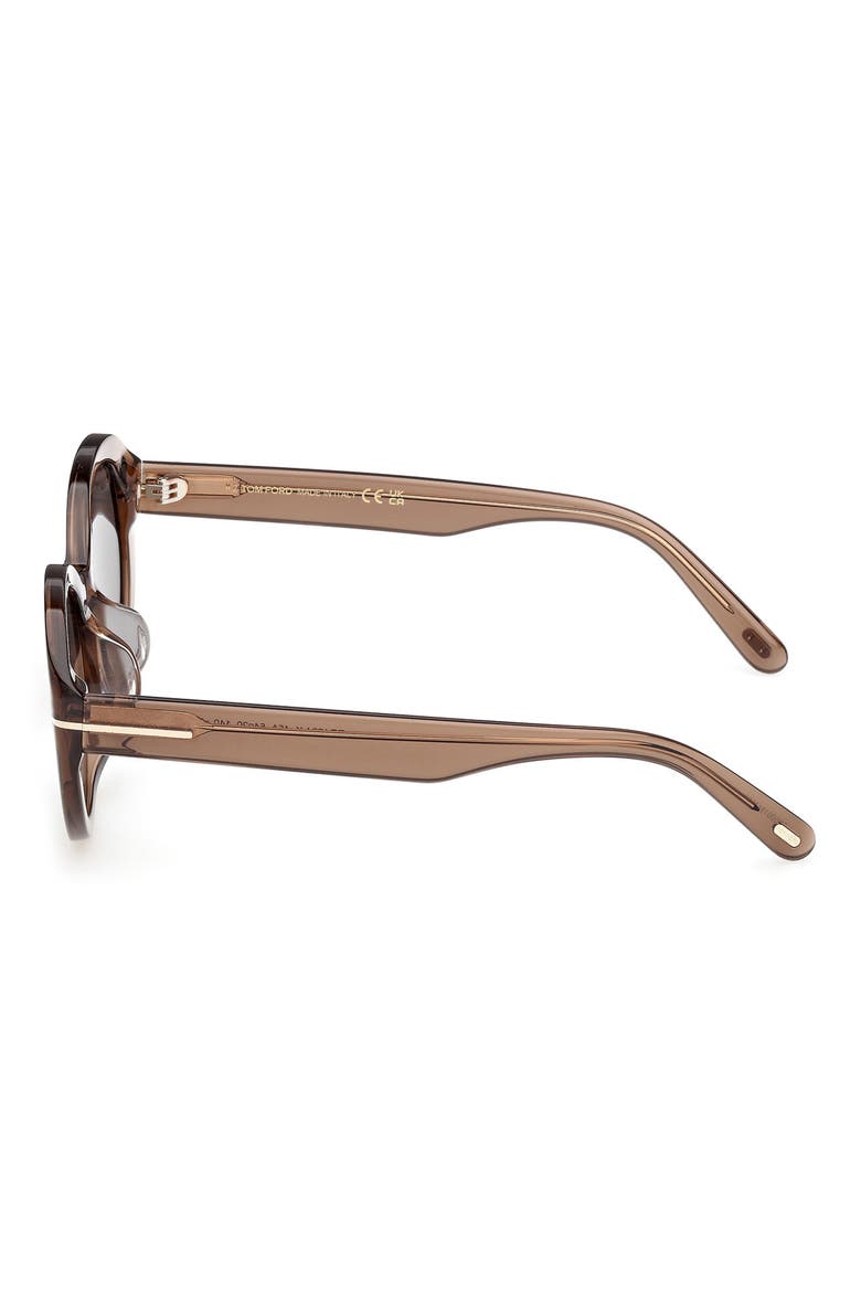 Jasmin 54mm Oval Sunglasses, Alternate, color, SHINY LIGHT BROWN / SMOKE