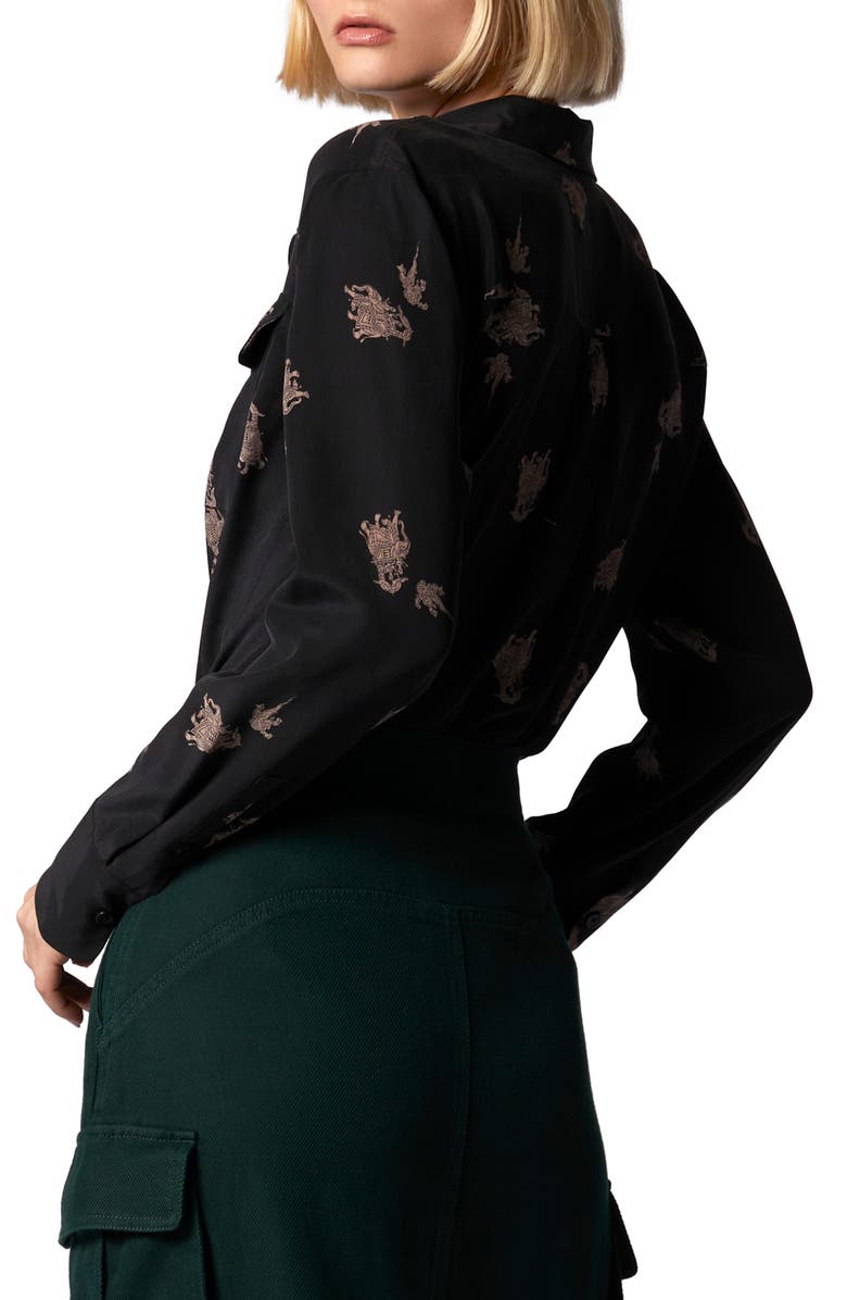 Equipment Signature Slim Fit Silk Button-Up Shirt, Alternate, color,