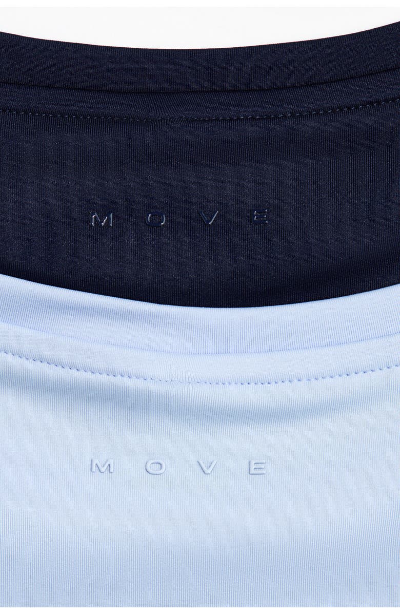 H&M 2-pack Sports Tops With Drymove, Alternate, color, Light Blue/Navy Blue