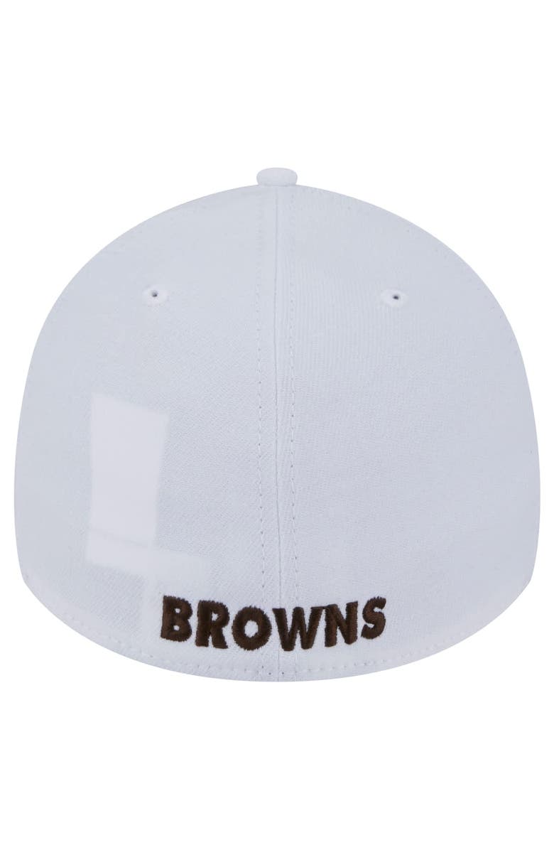 New Era Men's New Era White Cleveland Browns Throwback 39THIRTY Flex Hat, Alternate, color, White