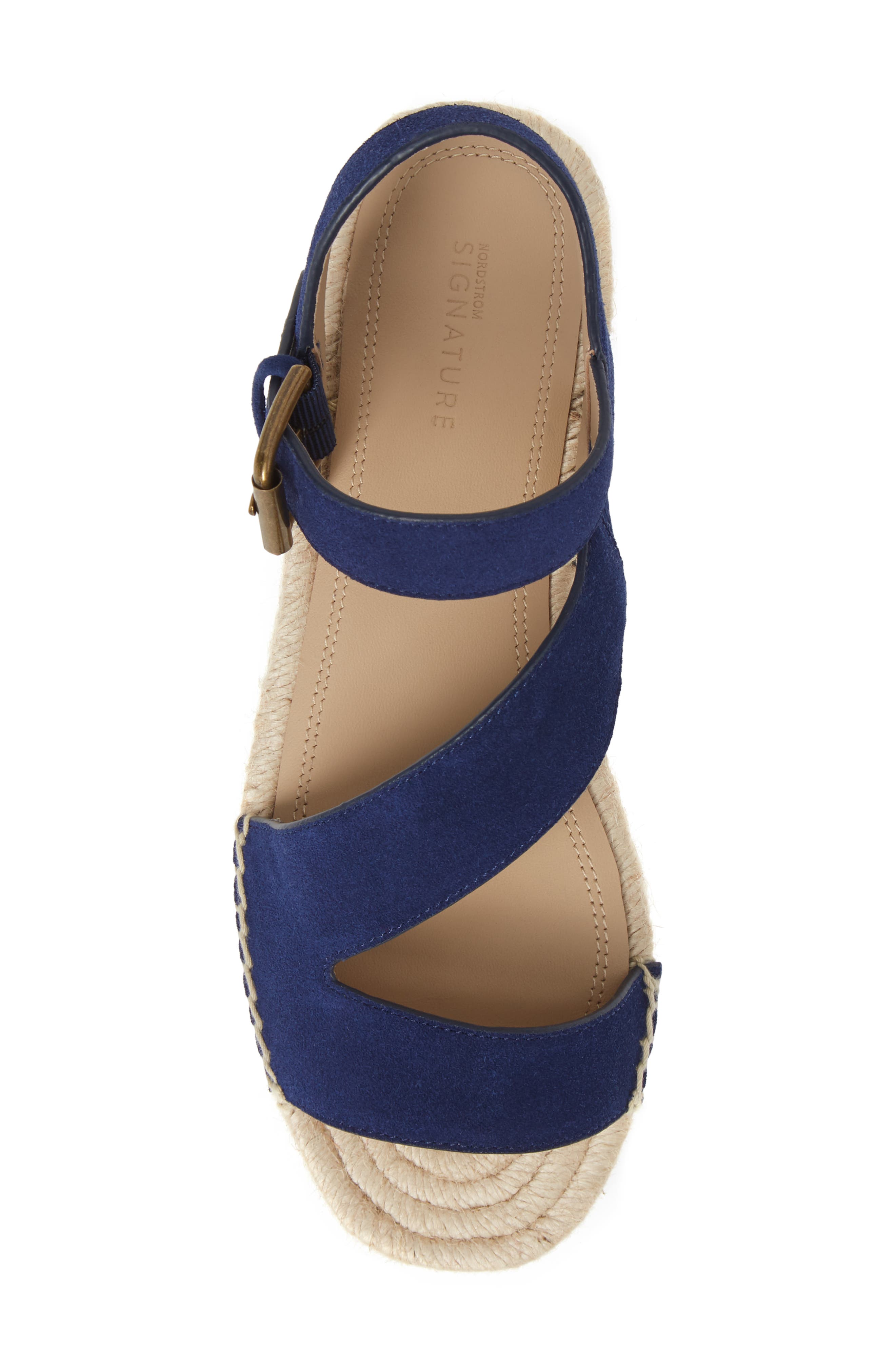 Areanna Strappy Espadrille Sandal, Alternate, color, COBALT SUEDE