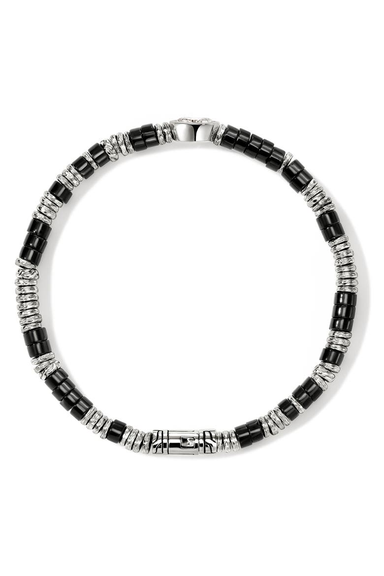 JH Lovestruck™ Heishi Bracelet, Sterling Silver, Hardstones, Lab-Grown Diamond, 1.0TCW, Alternate, color, SILVER