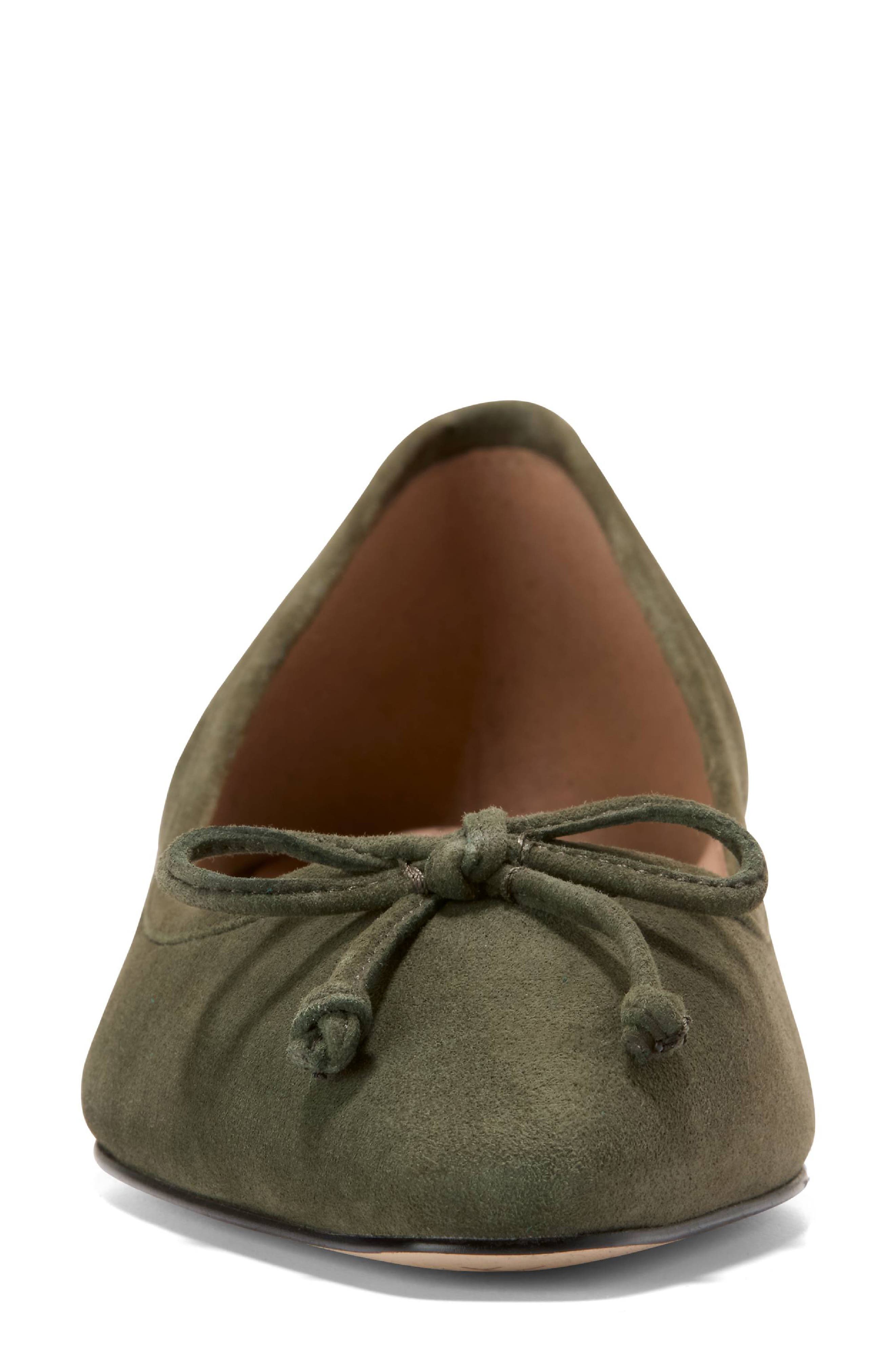 Cole Haan Paget Ballet Flat, Alternate, color, Olive Night Suede