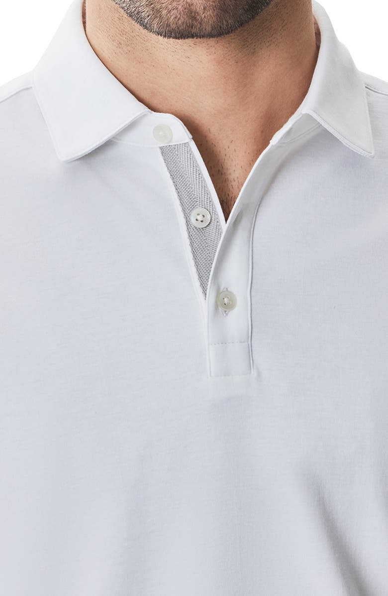 Robert Barakett Georgia Short Sleeve Pima Cotton Polo, Alternate, color, White