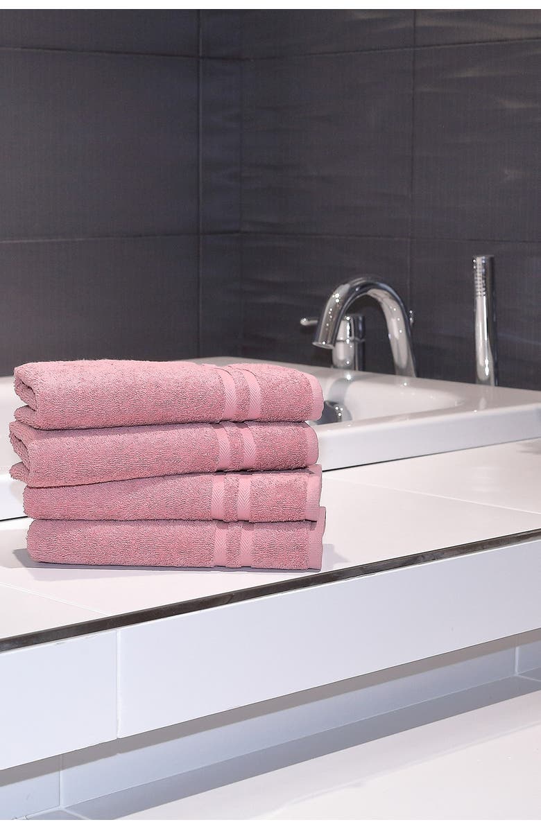 Linum Home Textiles Denzi Hand Towels - Set of 4 - Tea Rose, Alternate, color, 