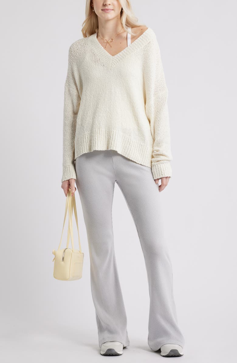 BP. Oversize V-Neck Sweater, Alternate, color, Ivory