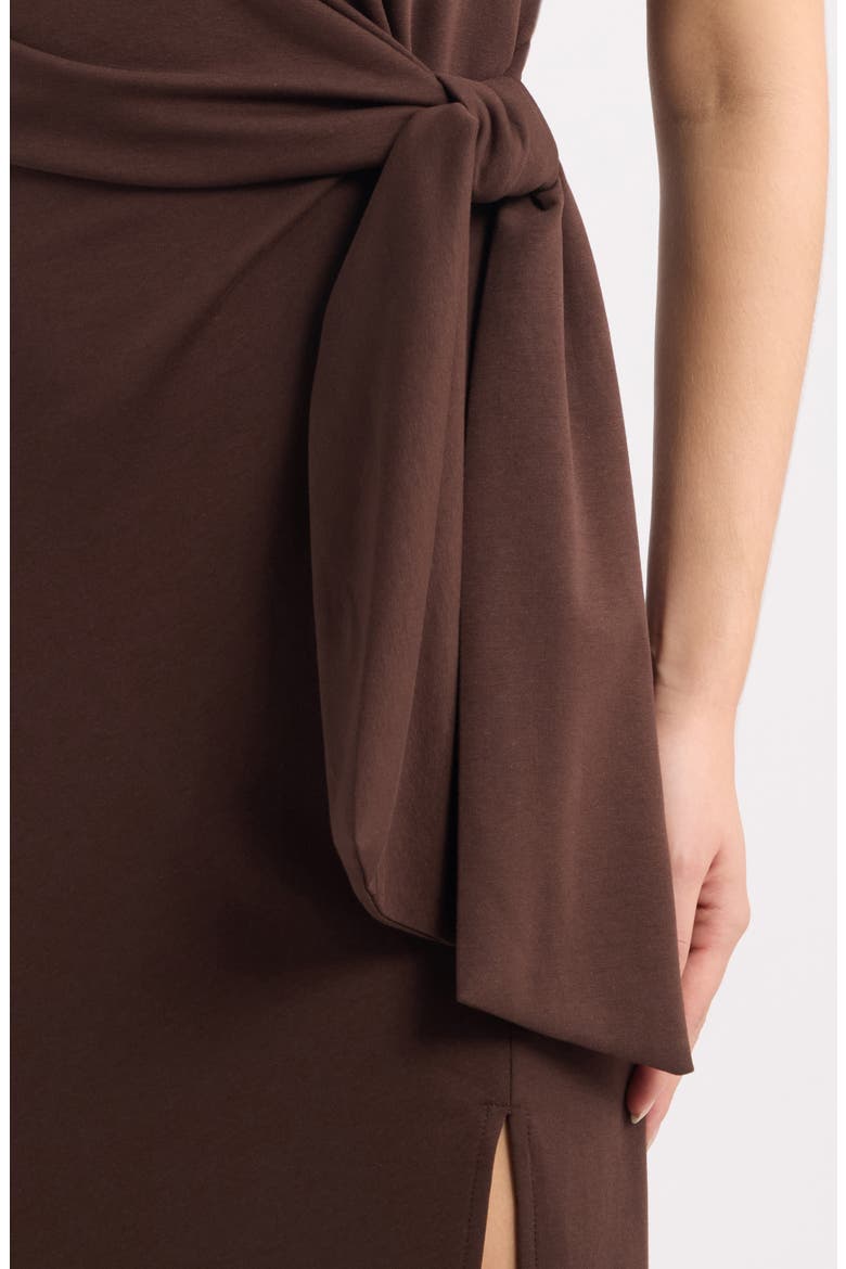 Coen Tie Waist Maxi Dress, Alternate, color, DARK BROWN