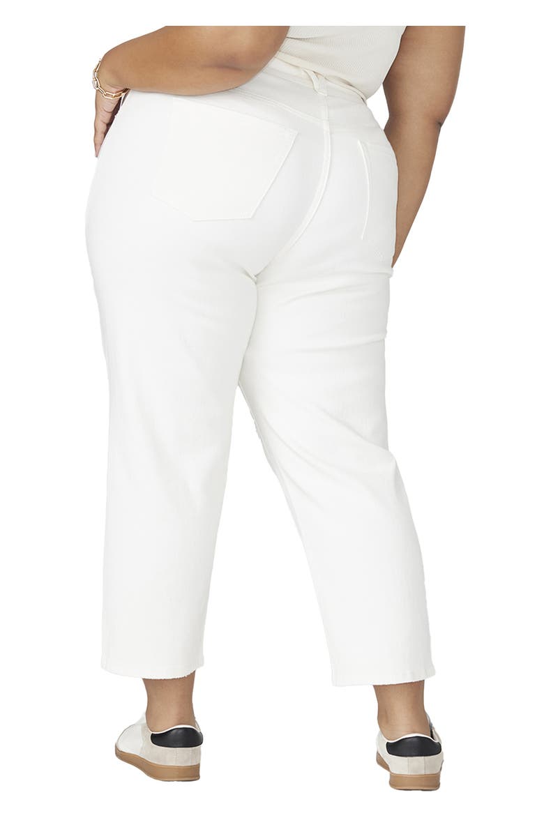 ELOQUII The Naomi Comfort Stretch Straight Leg Jean Crop, Alternate, color, White