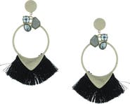 OLIVIA WELLES Gold-Plated Mamba Fringe Drop Earrings