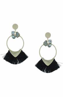 OLIVIA WELLES Gold-Plated Mamba Fringe Drop Earrings