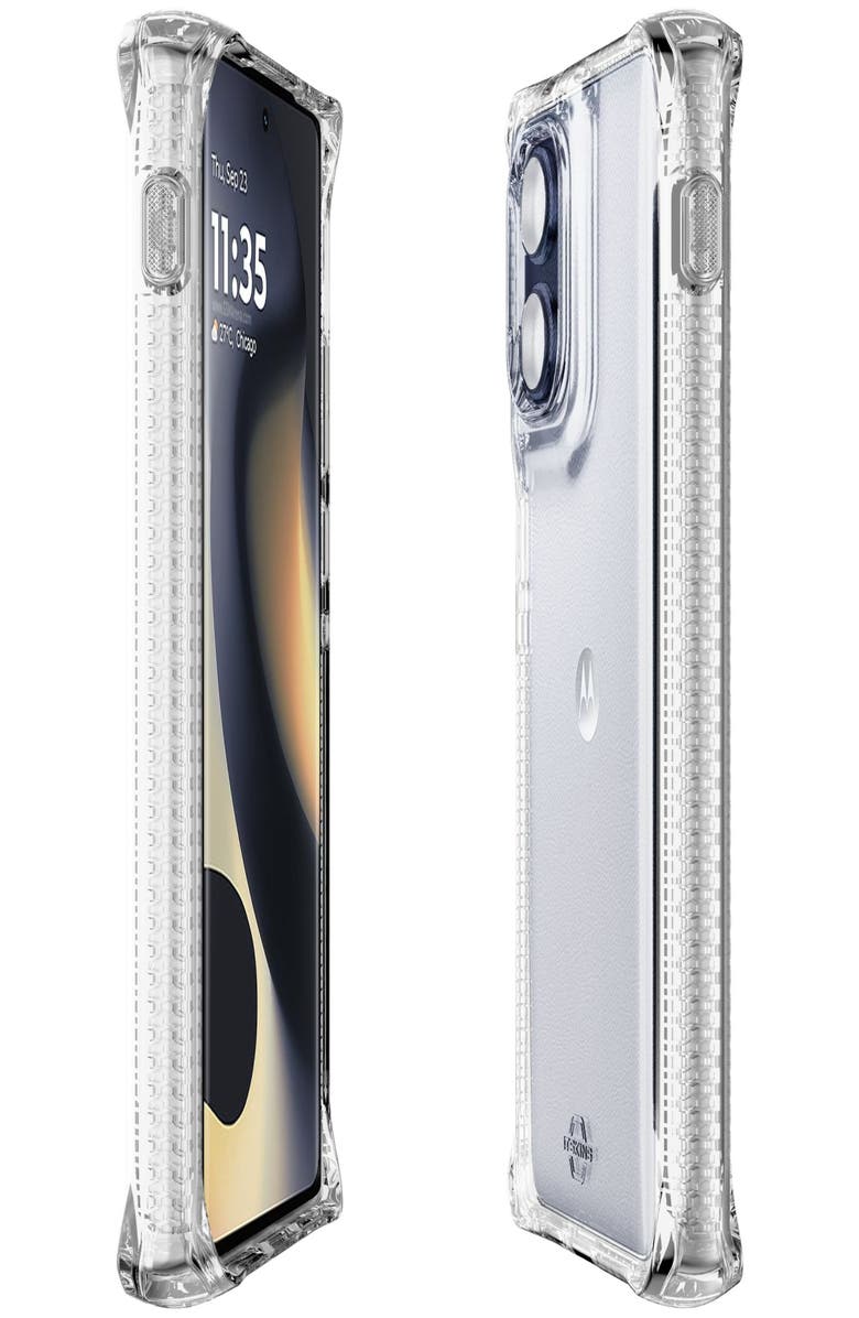 ITSkins Spectrum_R Clear Case for Motorola Moto Edge, Alternate, color, Clear