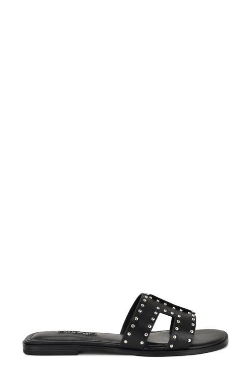 Nine West Giny Slide Sandal In Black