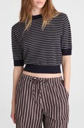 Madewell Textural Stitch Cotton Crewneck Sweater