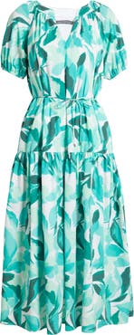 Julia Jordan Floral Tiered Midi Dress
